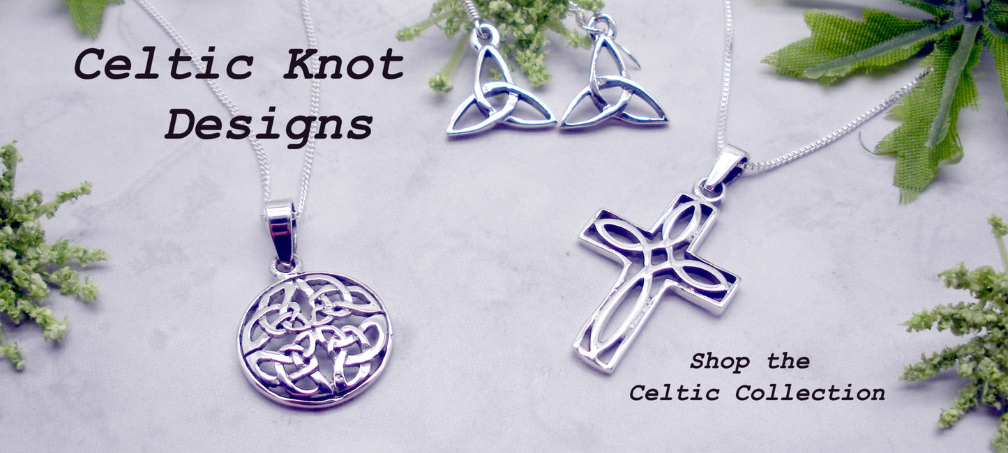 Celtic Jewelry Cross Necklace Trinity Knot Earrings Circle Knot Pendant