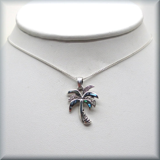 Abalone Palm Tree Necklace