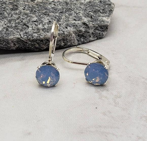 Air Blue Opal Crystal Earrings