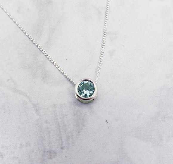 Light Green Spinel Slider Necklace - Gemstone Necklace