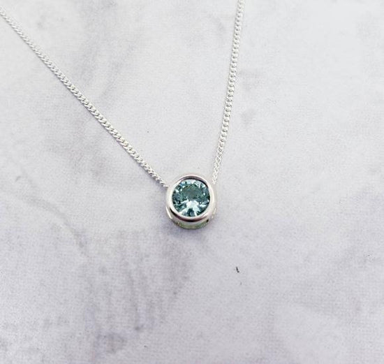 Light Green Spinel Slider Necklace - Gemstone Necklace