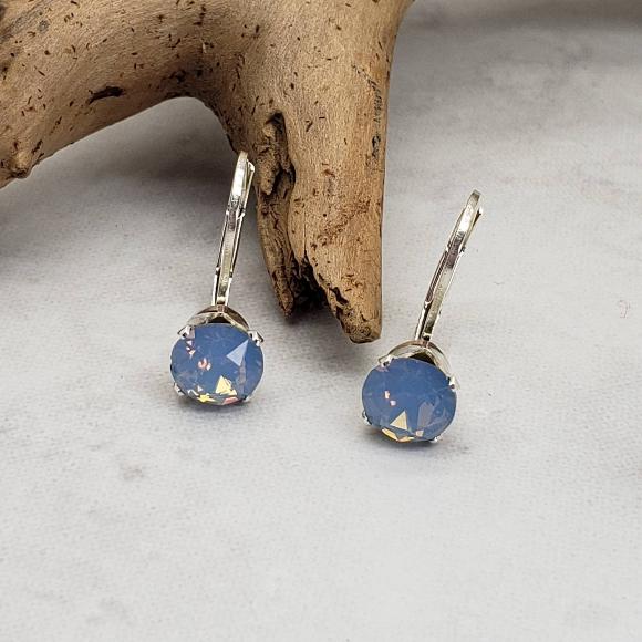 Air Blue Opal Crystal Earrings