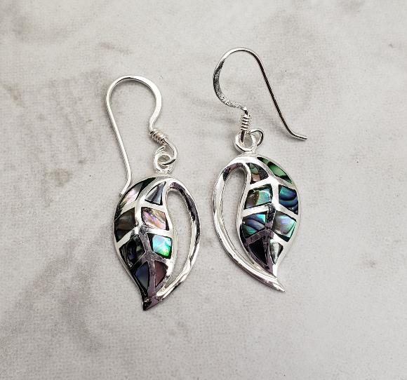 Abalone Leaf Earrings