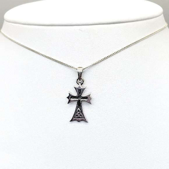 Celtic Cross Trinity Knot Necklace - Religious Jewelry