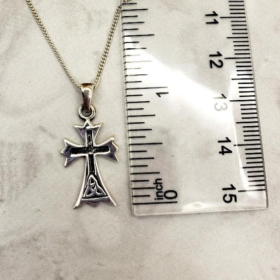 Celtic Cross Trinity Knot Necklace - Religious Jewelry