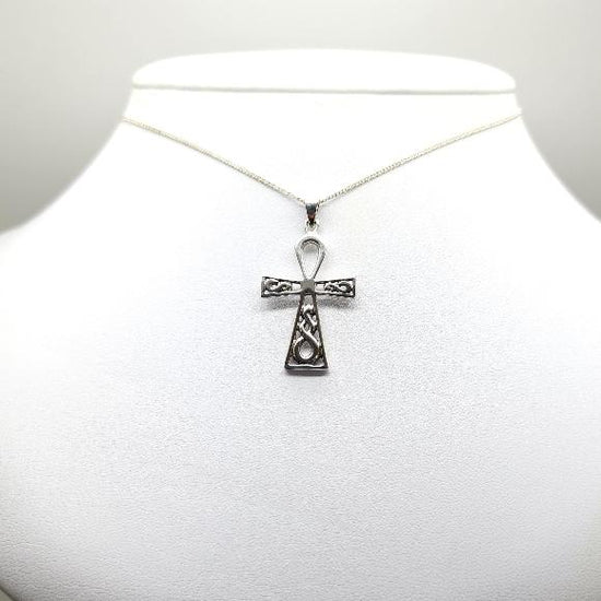 Infinity Cross Necklace - Sterling Silver Religous Jewelry