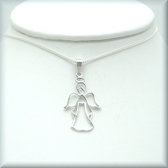 Angel Friendship Protection Necklace - Sterling Silver