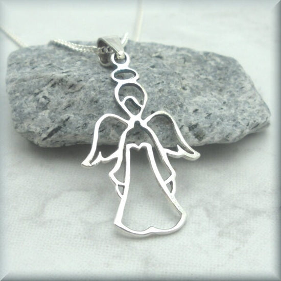 Angel Friendship Protection Necklace - Sterling Silver