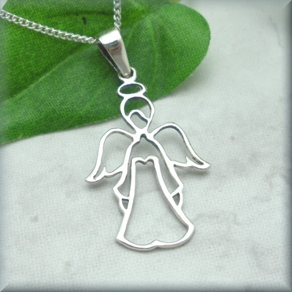 Angel Friendship Protection Necklace - Sterling Silver