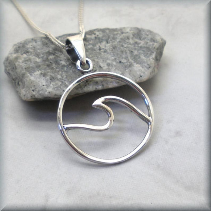 925 sterling silver wave necklace