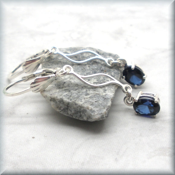 
                  
                    Oval blue sapphire earrings
                  
                