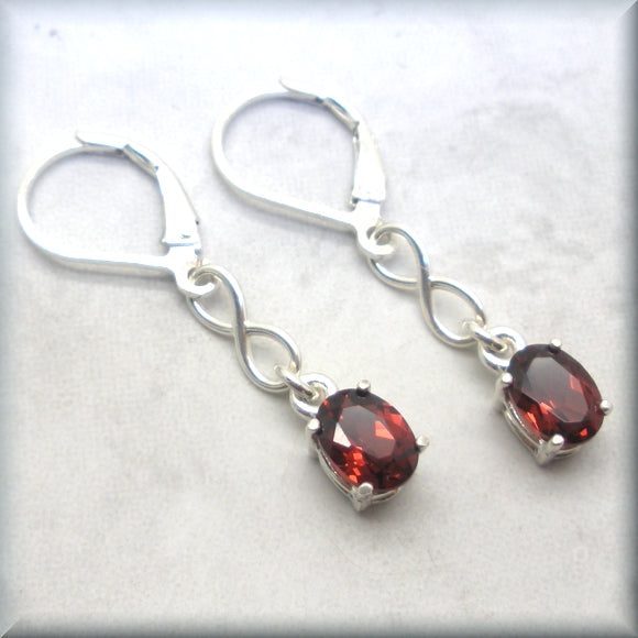 
                  
                    Garnet Earrings on sterling silver leverbacks
                  
                