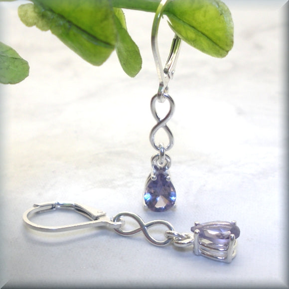 pear shape alexandrite earrings