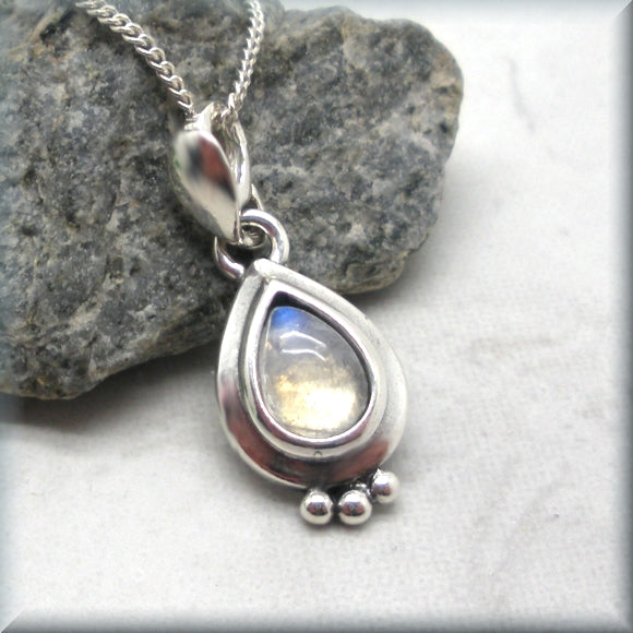 Rainbow moonstone necklace