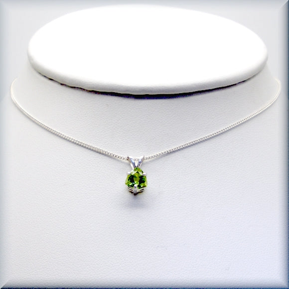 August birthstone necklace in sterling silver