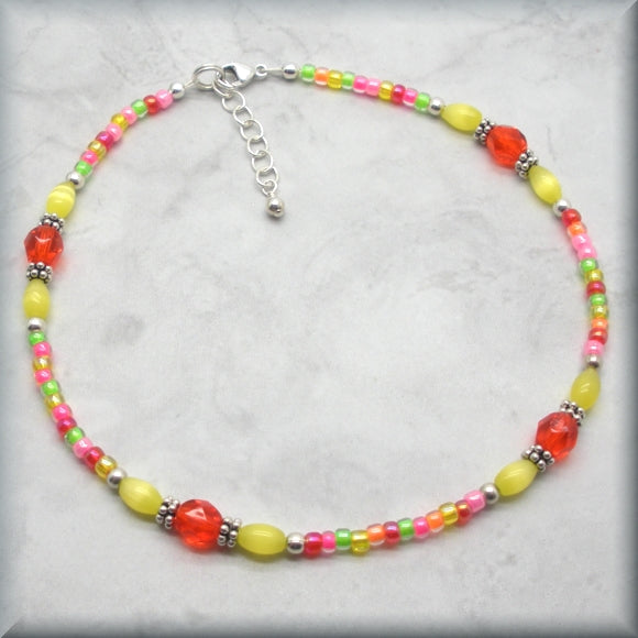 sterling silver adjustable anklet for summer