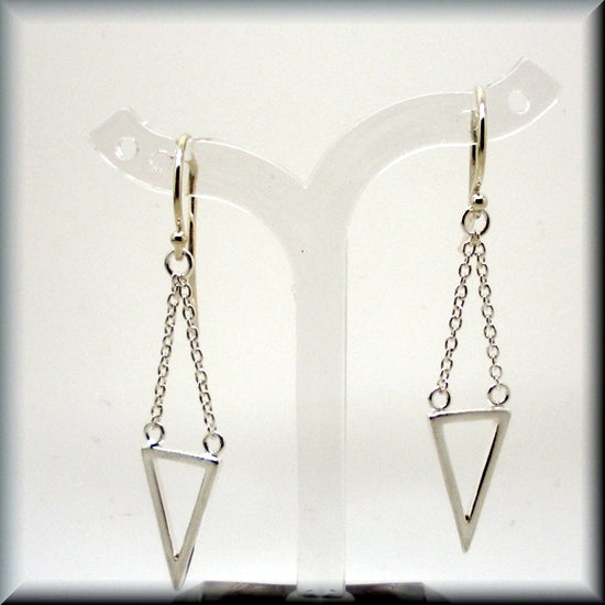chain triangle dangle earrings