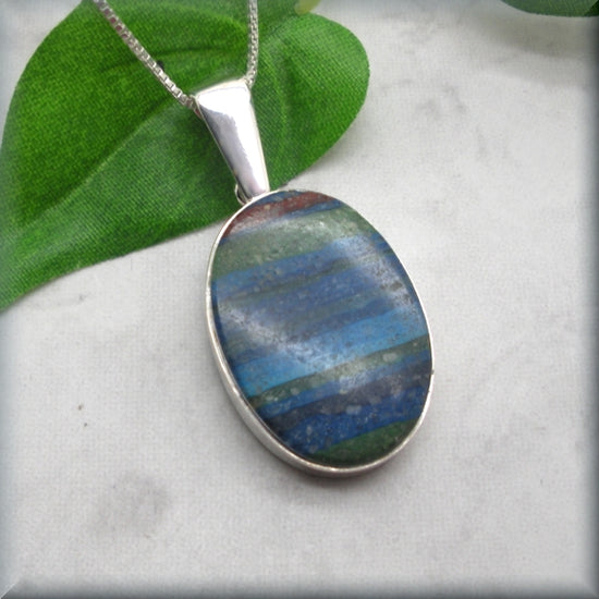 Rainbow calsilica necklace