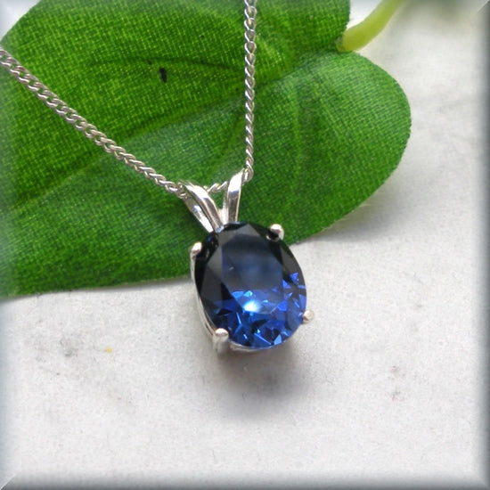 Buy Rose Gold Blue Sapphire Necklace Sterling Silver 3 Ct Oval Large Blue  Gemstone Pendant Blue Sapphire Jewelry 647 Online in India - Etsy