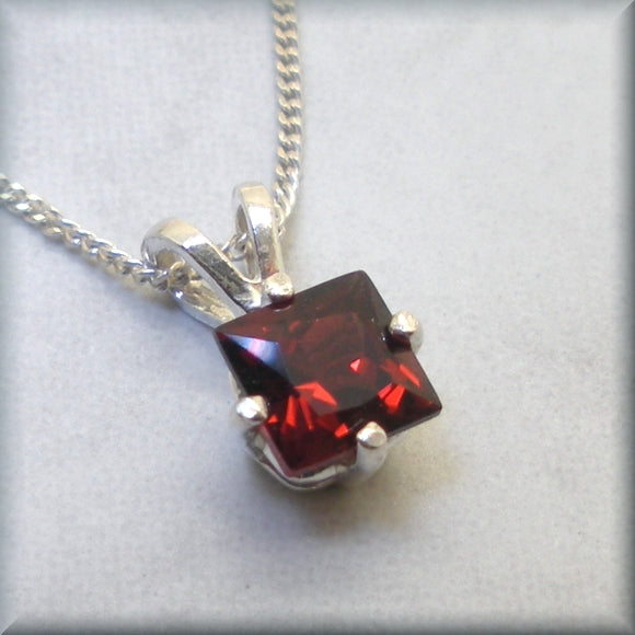 
                  
                    garnet gemstone necklace in sterling silver by Bonny Jewelry
                  
                