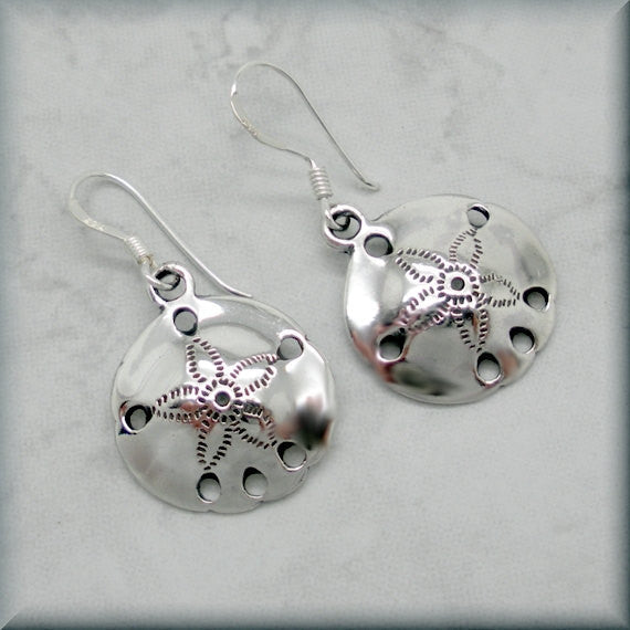 
                  
                    Sand Dollar Sterling Silver Beach Earrings - Bonny Jewelry
                  
                