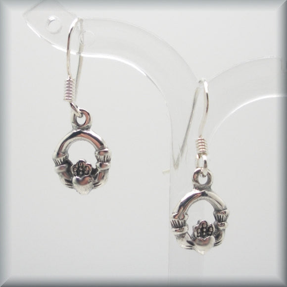 
                  
                    Tiny Celtic Claddagh Earrings - Bonny Jewelry
                  
                