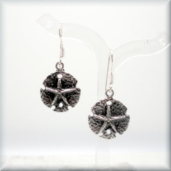 Silver Starfish Earrings - Textured - Bonny Jewelry