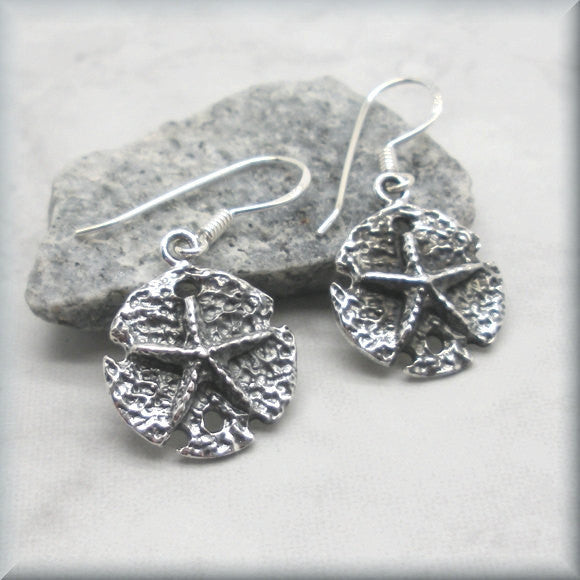 Silver Starfish Earrings - Textured