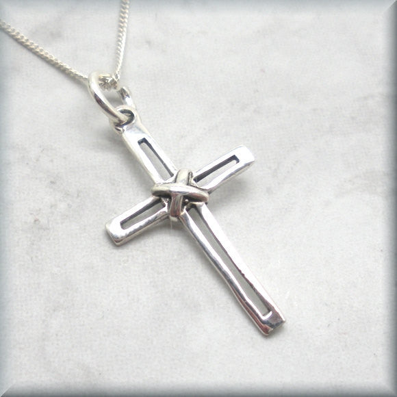 
                  
                    Wrapped Silver Cross Necklace - Religious Jewelry - Bonny Jewelry
                  
                