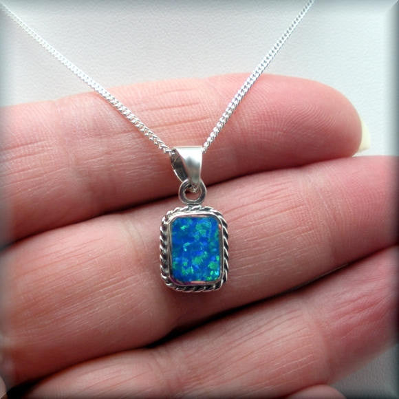
                  
                    Blue Opal Rope Necklace - October Birthstone Jewelry - Bonny Jewelry
                  
                