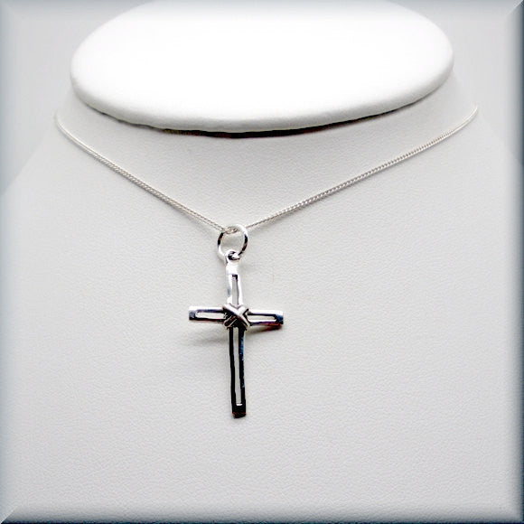 
                  
                    Wrapped Silver Cross Necklace - Religious Jewelry - Bonny Jewelry
                  
                