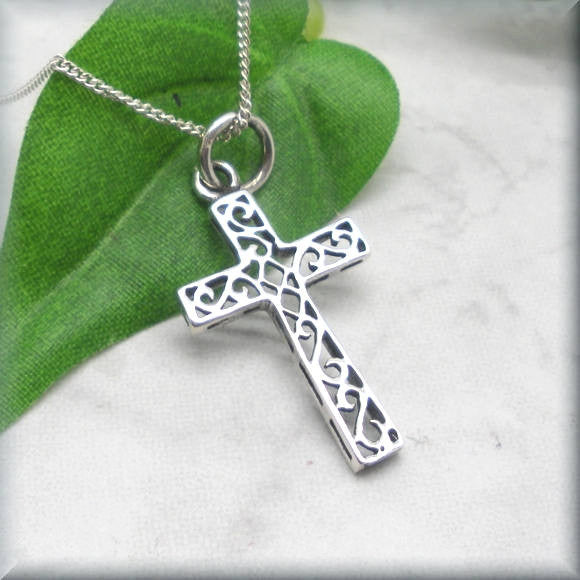 Scrollwork Cross - Religious Jewelry