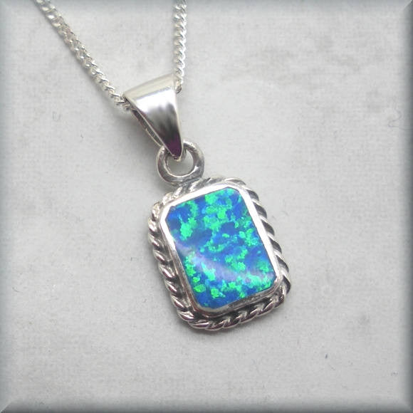 
                  
                    Blue Opal Rope Necklace - October Birthstone Jewelry - Bonny Jewelry
                  
                