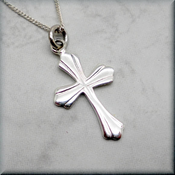 Detailed Cross Necklace - Religious Jewelry - Bonny Jewelry