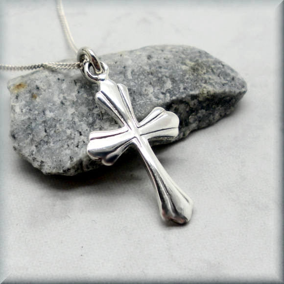 Detailed Cross Necklace - Religious Jewelry