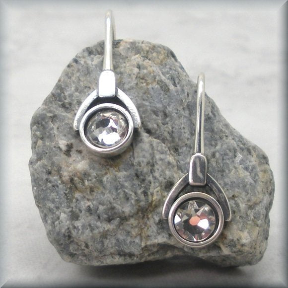 April crystal birthstone earrings by Bonny Jewelry