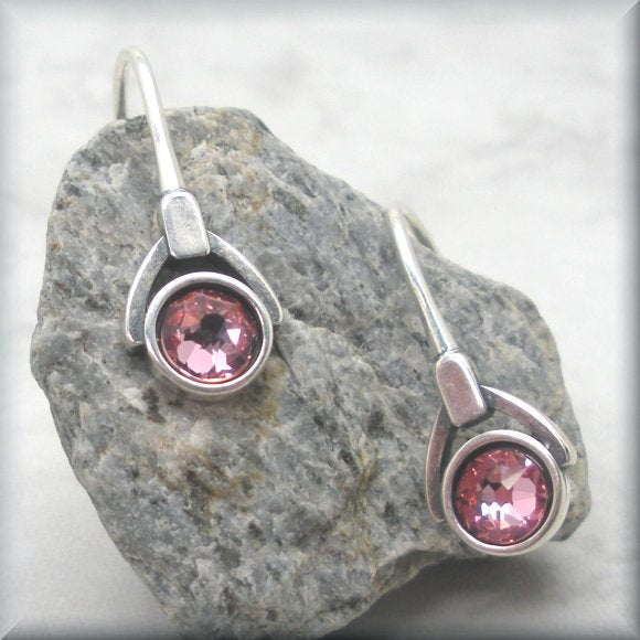 october birthstone crystal earrings by Bonny Jewelry