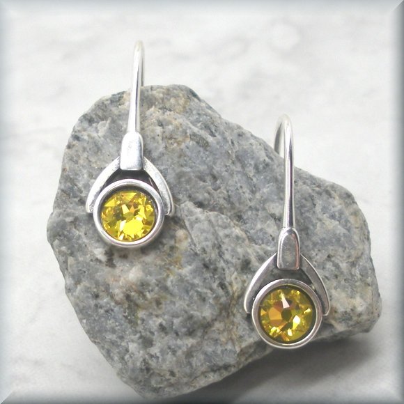 
                  
                    sterling silver topaz crystal earrings by Bonny Jewelry
                  
                
