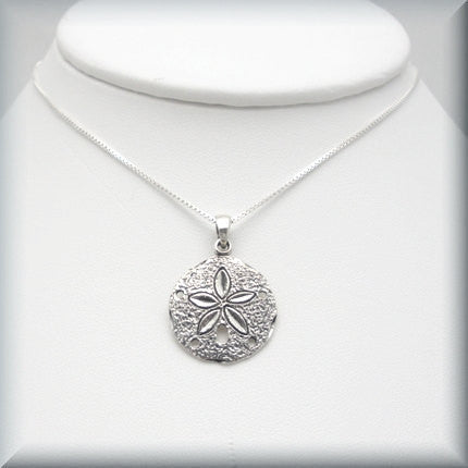 Silver Sand Dollar Necklace - Beach Jewelry - Bonny Jewelry
