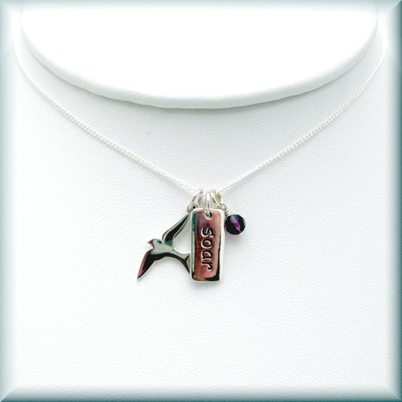 Soar Birthstone Necklace - Inspirational Jewelry - Bonny Jewelry