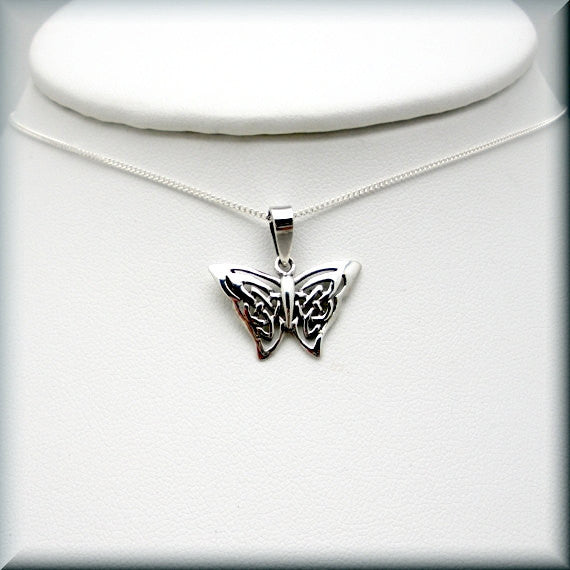 Celtic Butterfly Necklace - Irish Jewelry - Bonny Jewelry