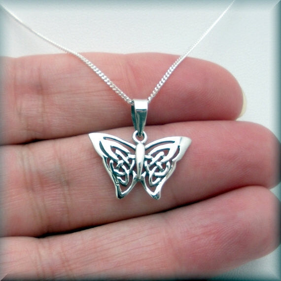 Celtic Butterfly Necklace - Irish Jewelry - Bonny Jewelry