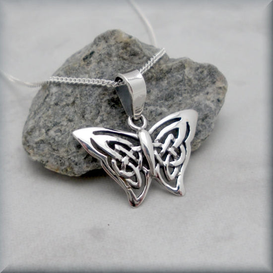 Celtic Butterfly Necklace - Irish Jewelry - Bonny Jewelry