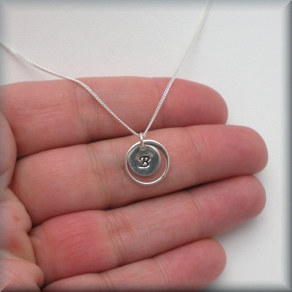
                  
                    Encircled Initial Charm Necklace - Personalized - Bonny Jewelry
                  
                