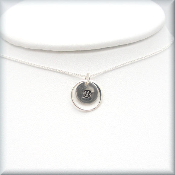 
                  
                    Encircled Initial Charm Necklace - Personalized - Bonny Jewelry
                  
                