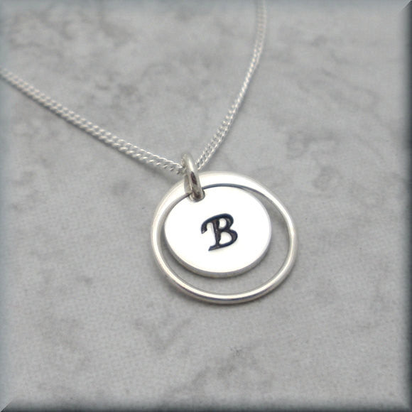 
                  
                    Encircled Initial Charm Necklace - Personalized - Bonny Jewelry
                  
                