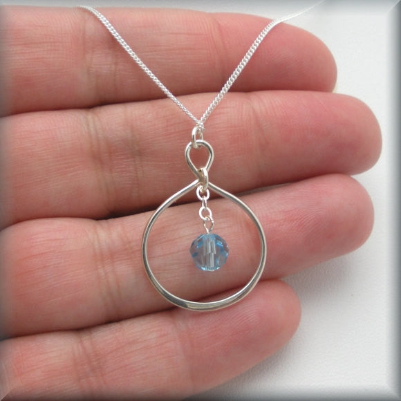 Infinity Crystal Birthstone Necklace - Bonny Jewelry