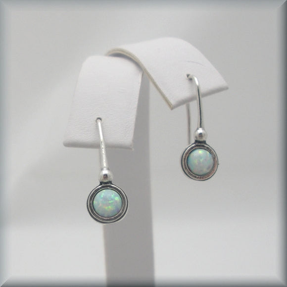
                  
                    Small White Opal Earrings - October Birthstone - Bonny Jewelry
                  
                
