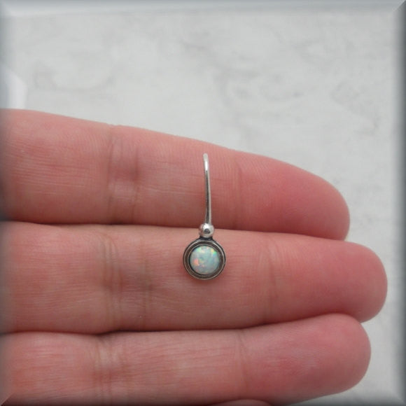 
                  
                    Small White Opal Earrings - October Birthstone - Bonny Jewelry
                  
                