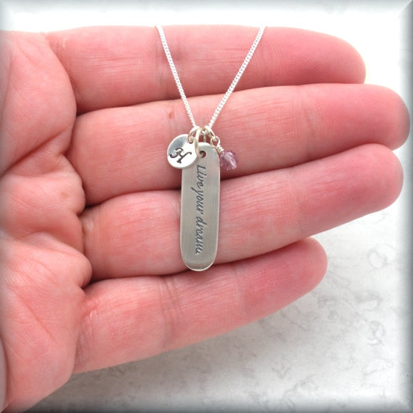 
                  
                    Live Your Dream Birthstone Necklace - Personalized - Bonny Jewelry
                  
                